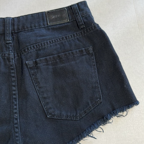 Anthropolpgie BDG High Rise Dree Embroidered Black Denim Shorts - Picture 9 of 15
